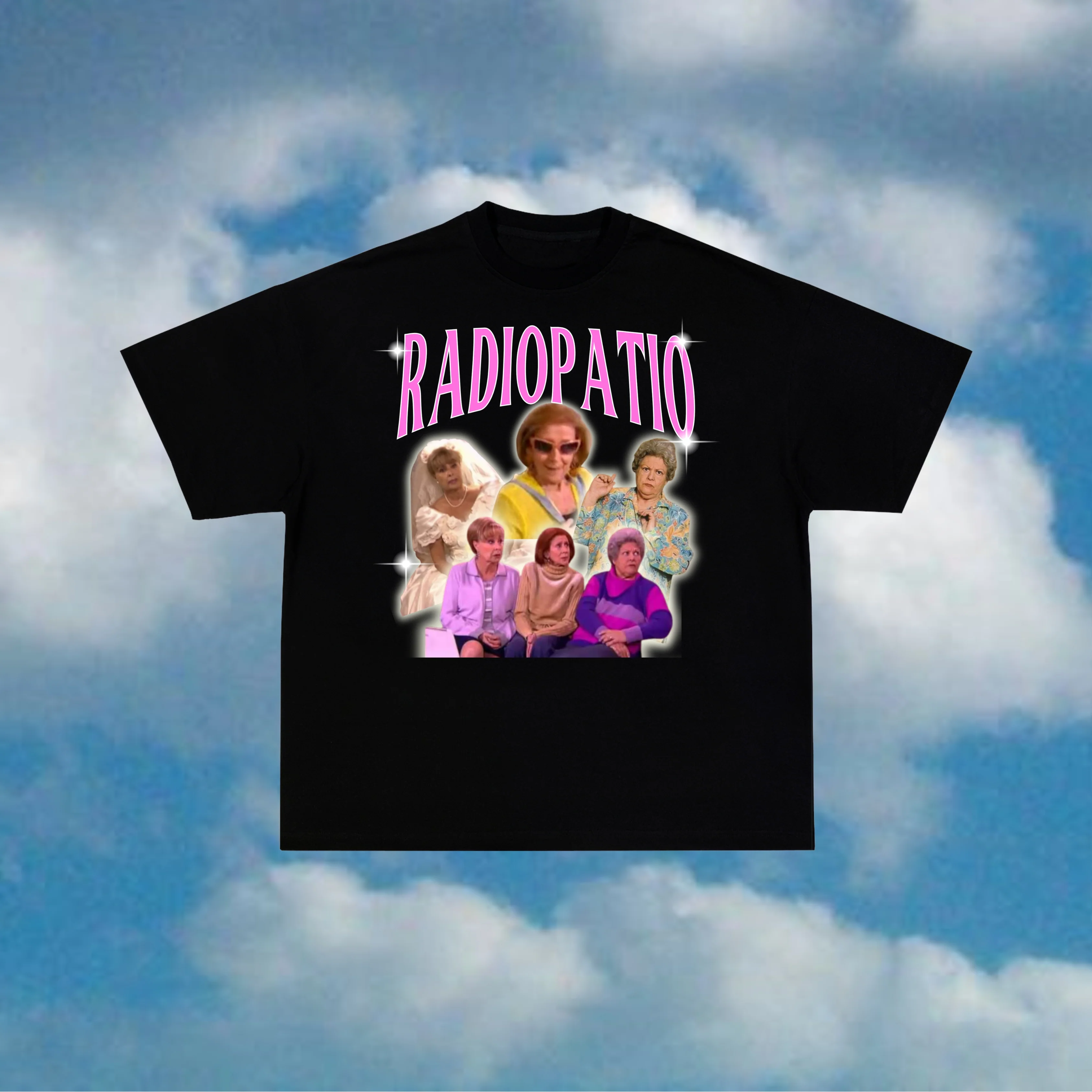 Vintage Fashion Collage - Vintage RadioPatio Collage Men TShirts Print