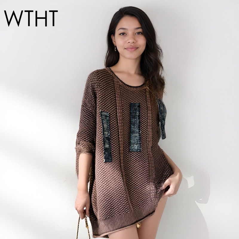 Vintage Fashion Influencer - WTHT Vintage Trendy Women's Patchwork Casual