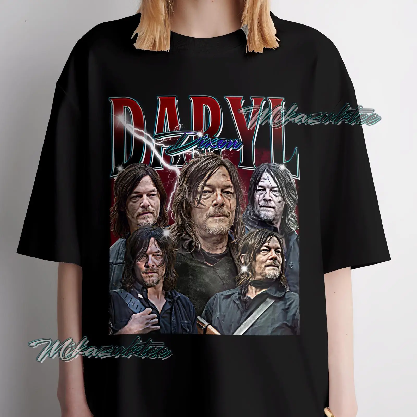 Vintage Fashion Collage - Daryl Dixon The Walking Dead Vintage