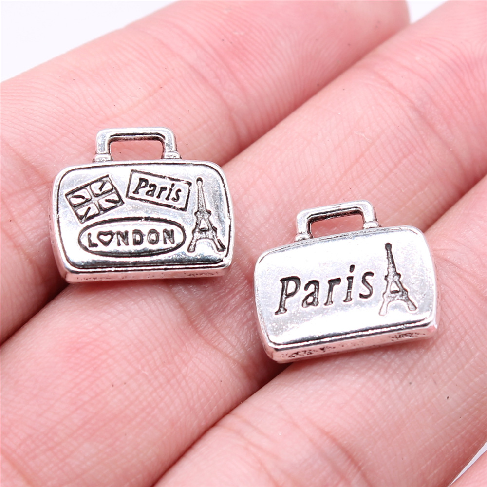Vintage Fashion Paris - WYSIWYG 5pcs 16x14mm Antique Silver Color