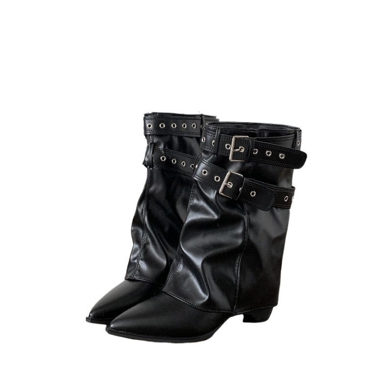 Women Pipe Boots Fashion Belt  - Vintage Fashion Ladies ulasan dan harga