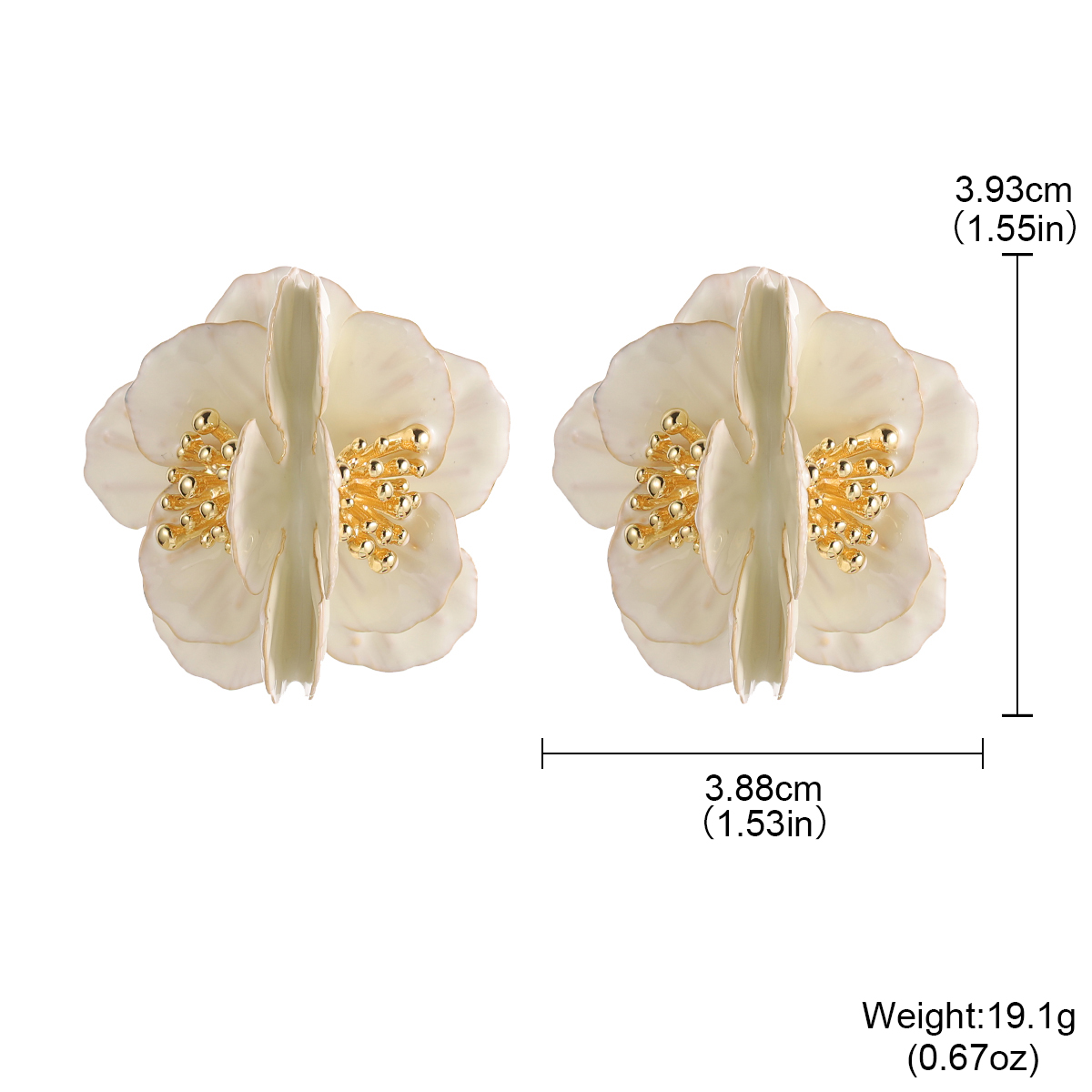 Chunky White Flower Statement  - Vintage Fashion Runway ulasan dan harga