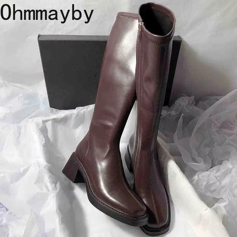 Vintage Thick Heel Women Knee  - Vintage Fashion Ladies ulasan dan harga