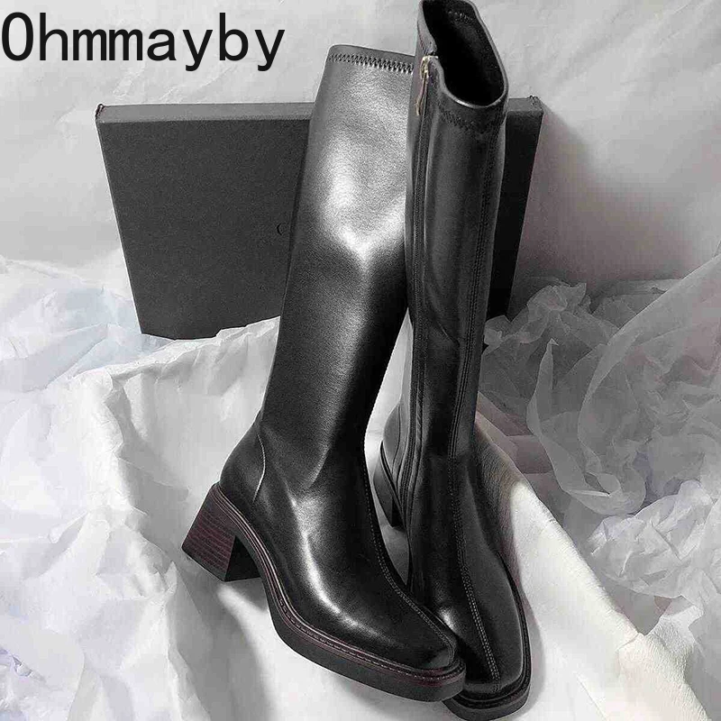 Vintage Thick Heel Women Knee  - Vintage Fashion Ladies ulasan dan harga