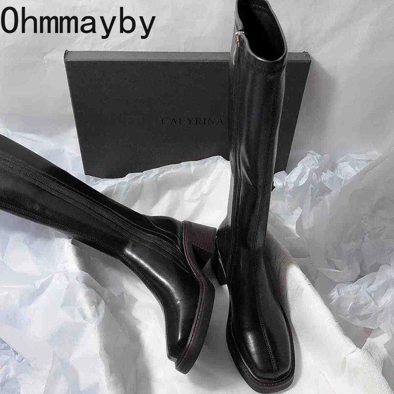 Vintage Thick Heel Women Knee  - Vintage Fashion Ladies ulasan dan harga