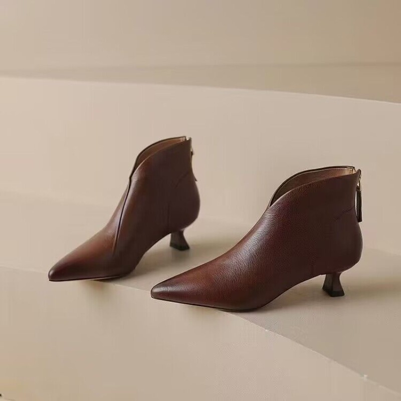 Autumn Winter Pointed Toe Wome - Vintage Fashion Ladies ulasan dan harga
