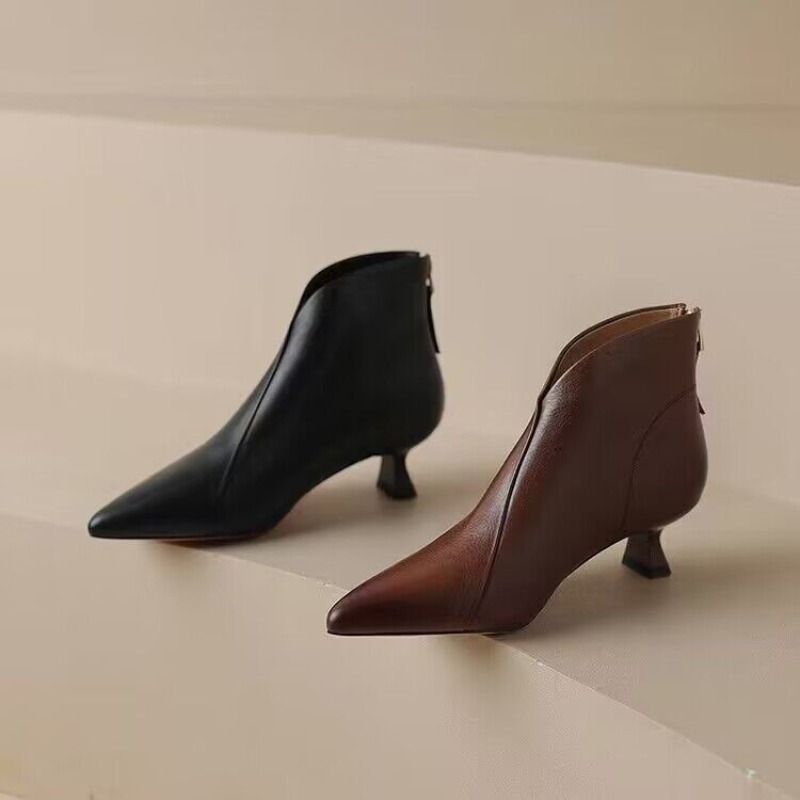 Autumn Winter Pointed Toe Wome - Vintage Fashion Ladies ulasan dan harga