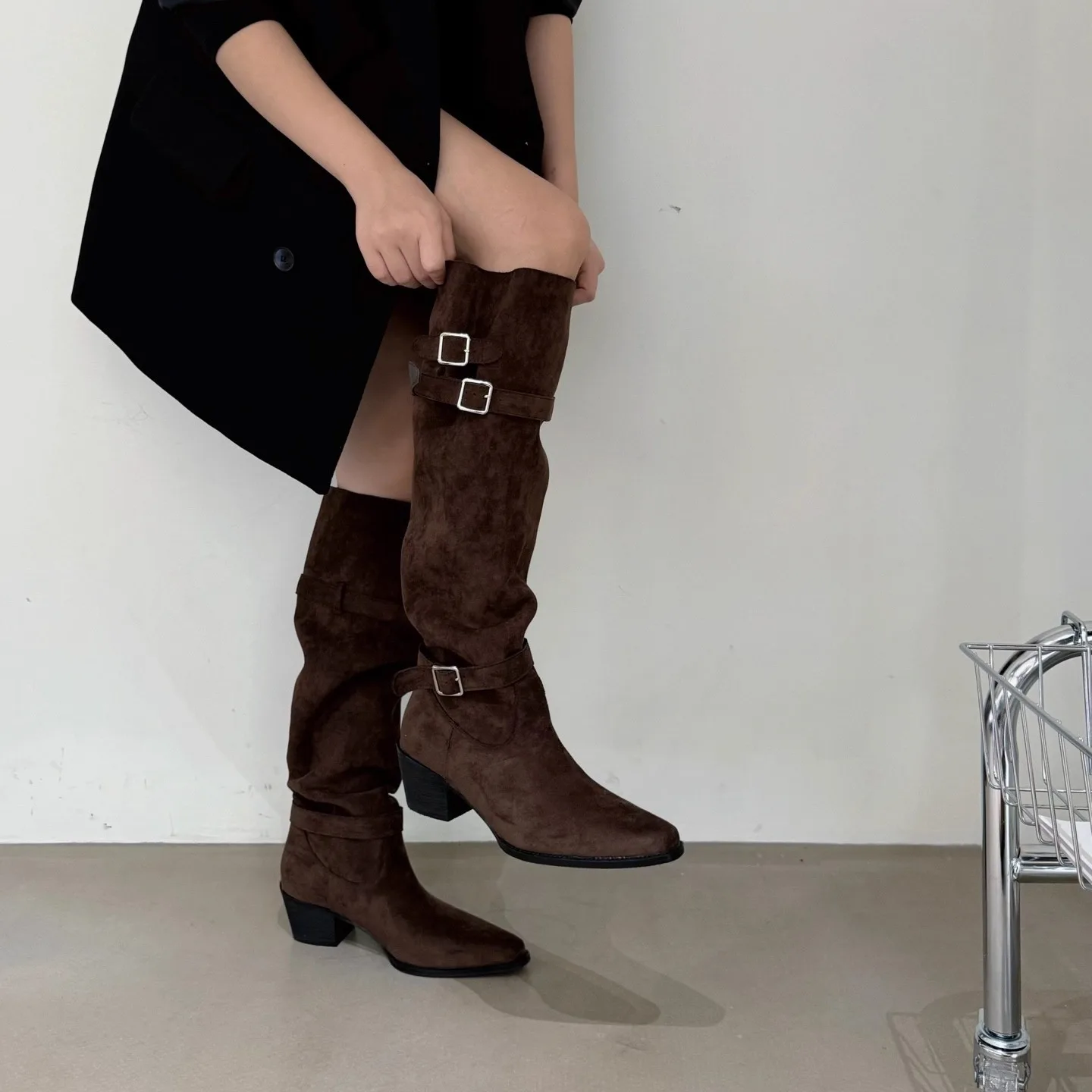 Vintage Suede Women Trouser Le - Vintage Fashion Ladies ulasan dan harga
