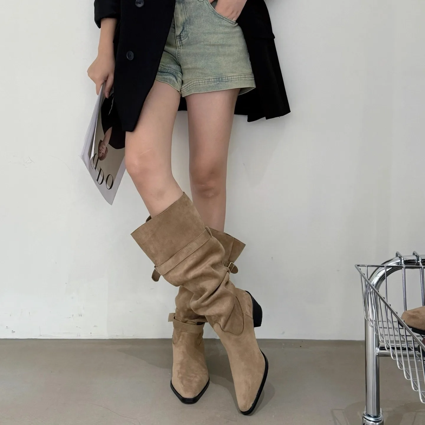 Vintage Suede Women Trouser Le - Vintage Fashion Ladies ulasan dan harga
