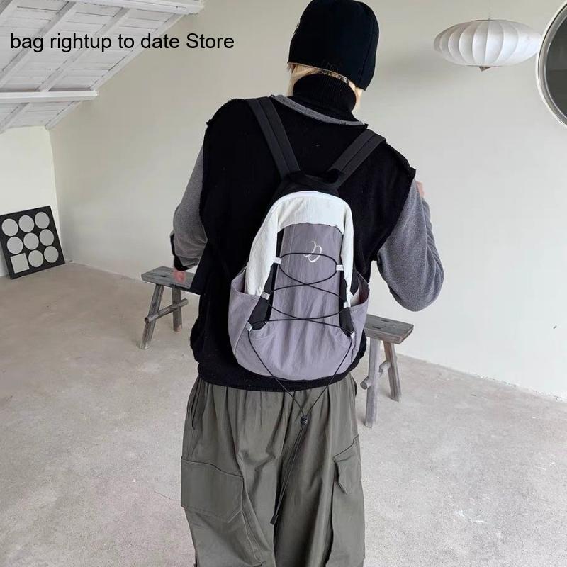 Casual Contrast Color Backpack - Vintage Fashion Coloring Book ulasan dan harga