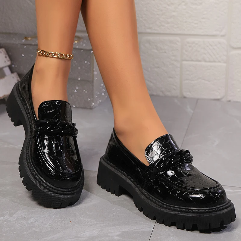 Platform Chunky Square Heel Lo - Vintage Fashion Ladies ulasan dan harga
