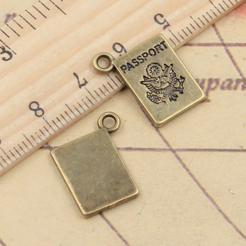 10pcs Charms Book Passport 18x - Vintage Fashion Coloring Book ulasan dan harga