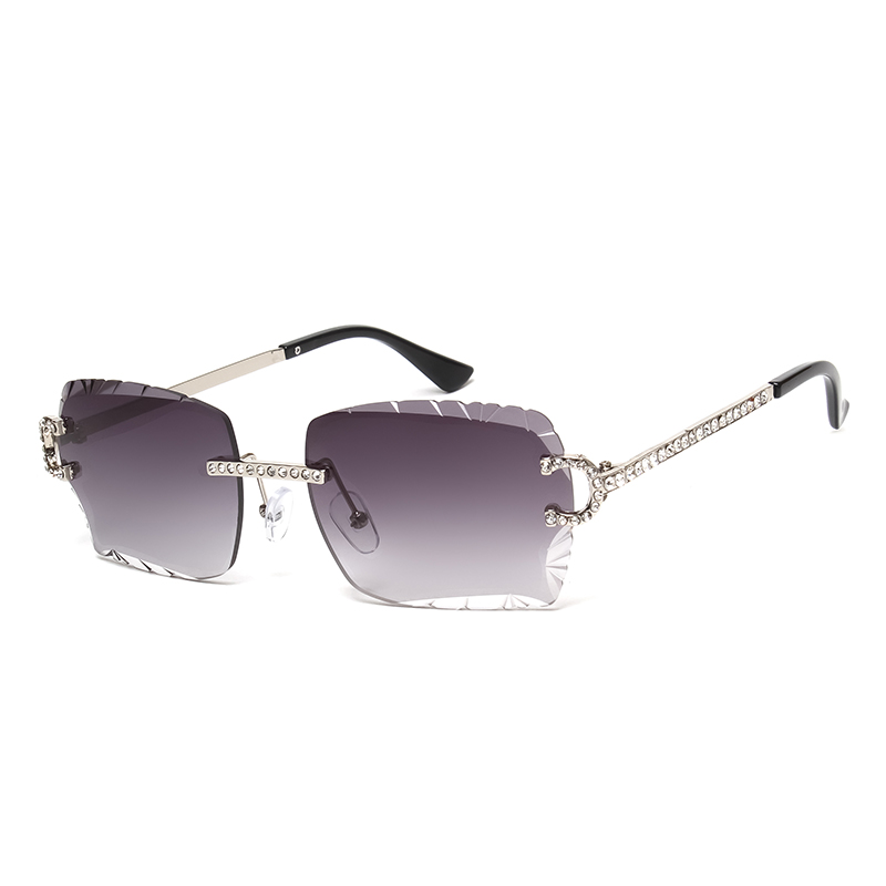 Fashion Rimless Square Sunglas - Vintage Fashion Images ulasan dan harga