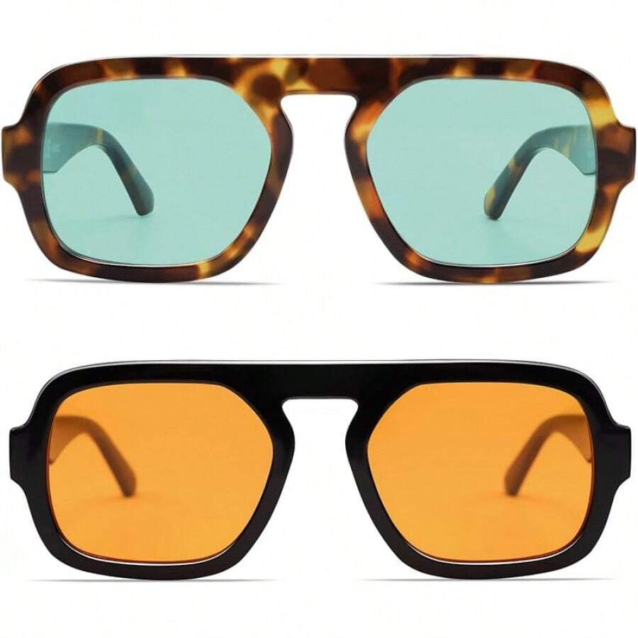 VANLINKER Oversized Retro Squa - Vintage Fashion Style Men ulasan dan harga