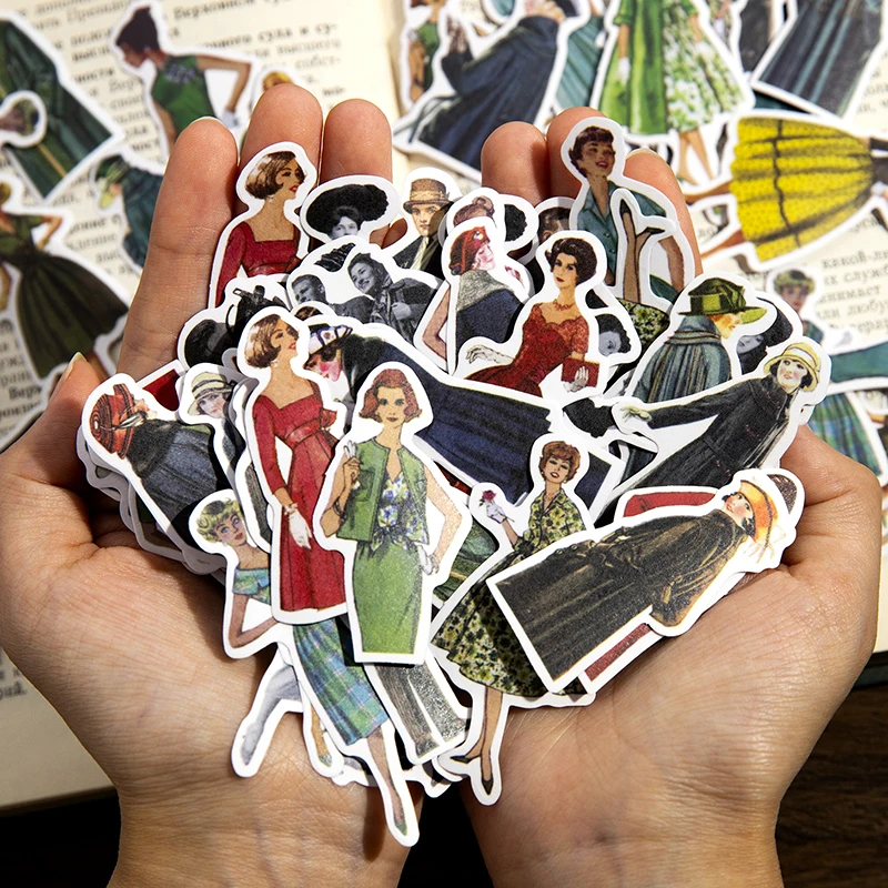 30pcs Vintage Ladies Gentleman - Vintage Fashion Collage ulasan dan harga