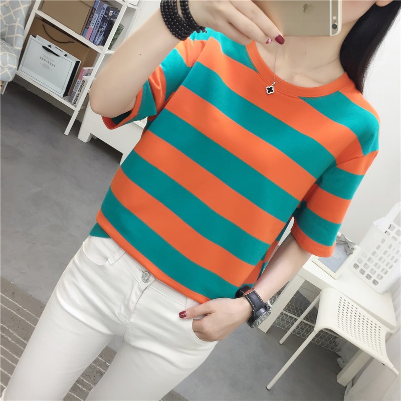 Trendy Striped Loose Fit Short - Vintage Fashion Influencer ulasan dan harga