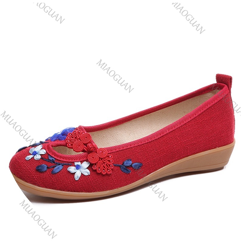 Embroidered Women Comfort Wedg - Vintage Fashion Ladies ulasan dan harga
