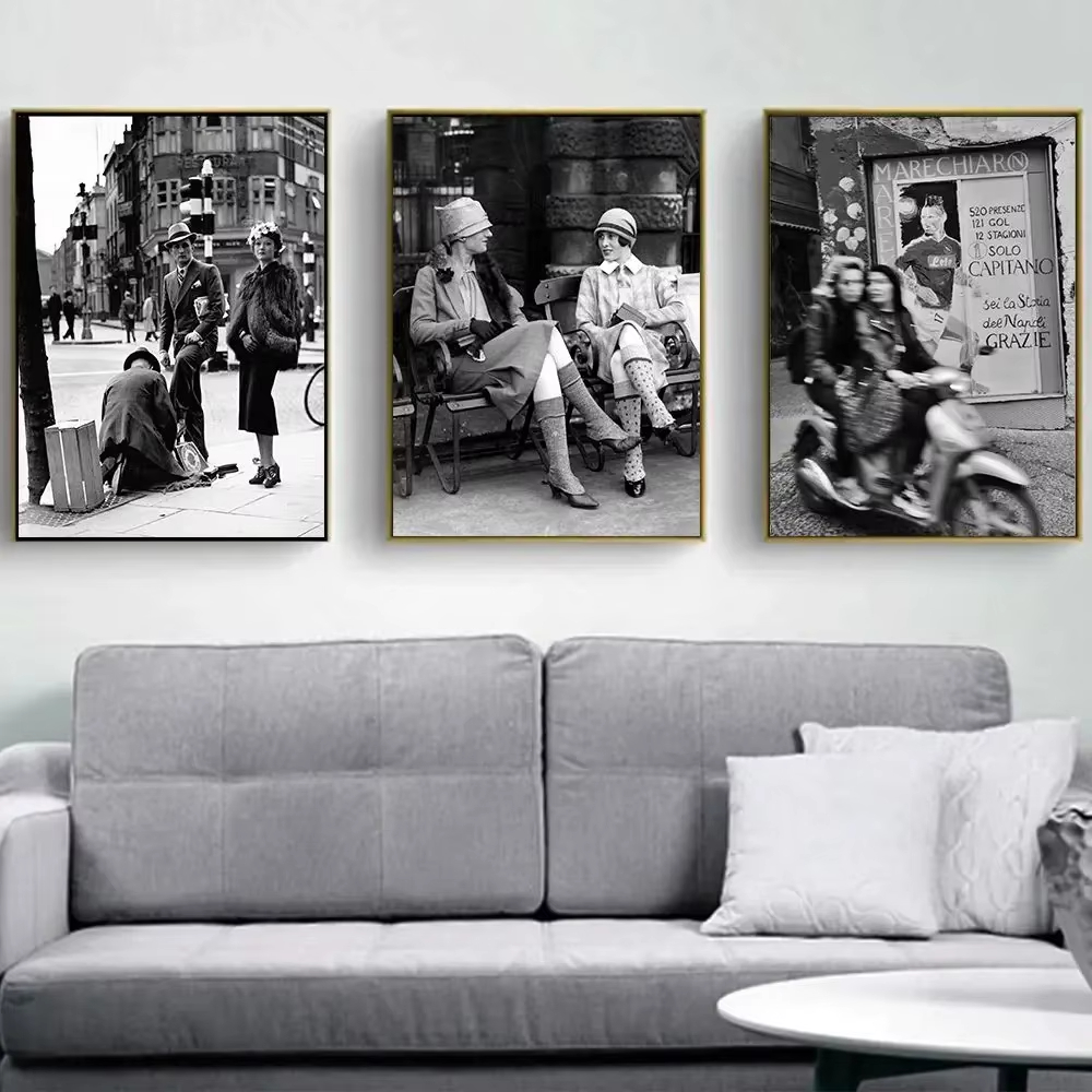 Fashion Black And White Vintag - Vintage Fashion Paris ulasan dan harga