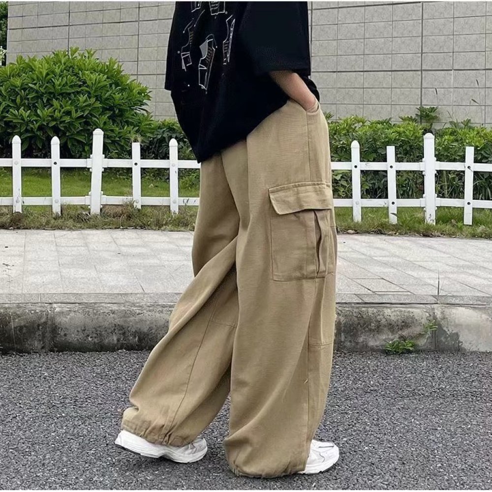 Japanese Streetwear Cargo Pant - Vintage Fashion Style Men ulasan dan harga