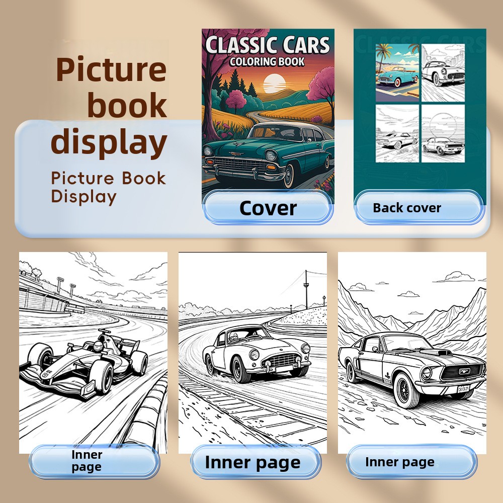 Classic Cars Coloring Book Vin - Vintage Fashion Coloring Book ulasan dan harga